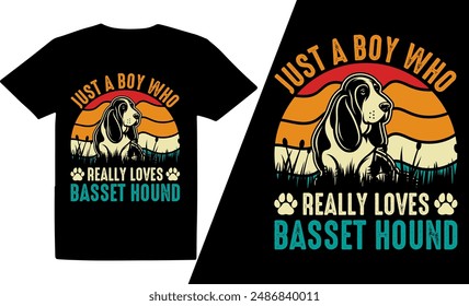 Just A Boy Who Really Loves Dog  Breeds t shirt design