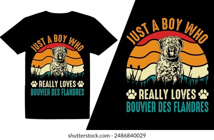 Just A Boy Who Really Loves Dog  Breeds t shirt design