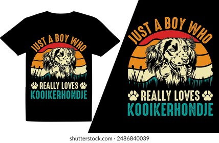 Just A Boy Who Really Loves Dog  Breeds t shirt design