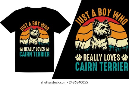 Just A Boy Who Really Loves Dog  Breeds t shirt design