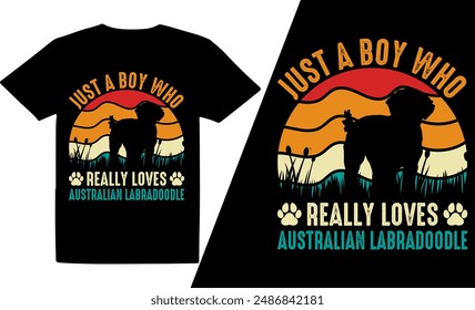 Just A Boy Who Really Loves Dog  Breeds t shirt design