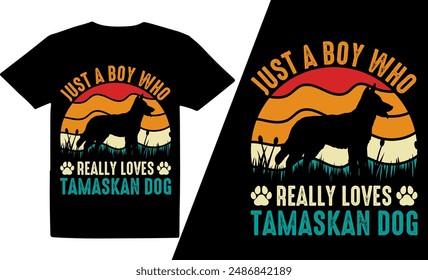 Just A Boy Who Really Loves Dog  Breeds t shirt design