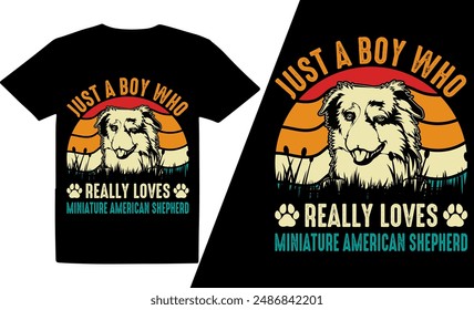 Just A Boy Who Really Loves Dog  Breeds t shirt design