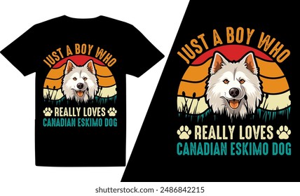 Just A Boy Who Really Loves Dog  Breeds t shirt design