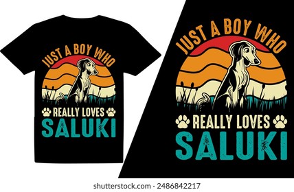 Just A Boy Who Really Loves Dog  Breeds t shirt design