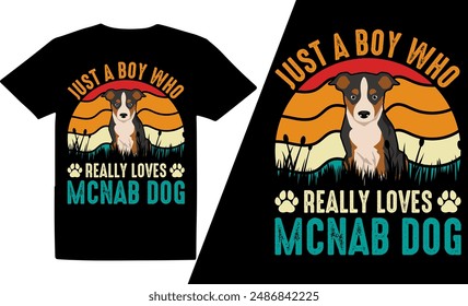 Just A Boy Who Really Loves Dog  Breeds t shirt design