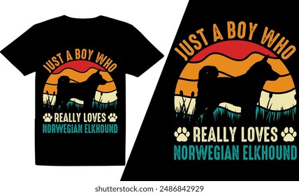 Just A Boy Who Really Loves Dog  Breeds t shirt design