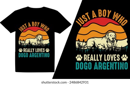 Just A Boy Who Really Loves Dog  Breeds t shirt design