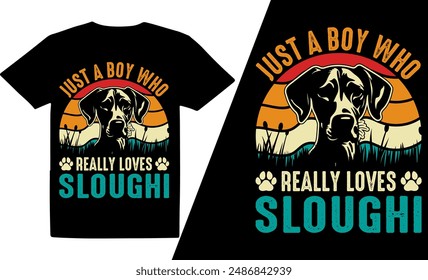 Just A Boy Who Really Loves Dog  Breeds t shirt design