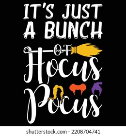 It's Just A Bunch of Hocus Pocus Halloween T Shirt Toddler Boys Girls Sanderson Sister Graphic Tee Shirts