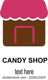 just a candy shop corner icon for lists, educational book, etc