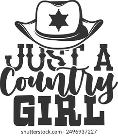 Just A Country Girl - Rodeo Illustration