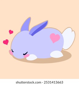 just a cute little pastel baby bunny taking a nap, kinda in love 