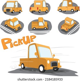 Just a cute simple yellow pickup truck