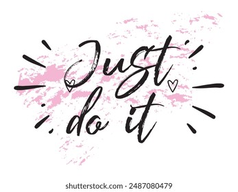 Just do it later. Hand drawn typography poster. Inspirational vector typography. Vector Illustration.