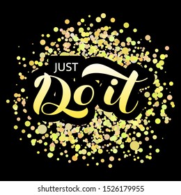 Just do it  lettering. Vector illustration for card