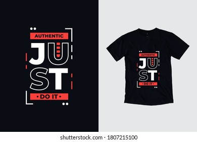 Just do it quotes t shirt design