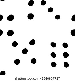 Just dots of dice in a pattern. free hand draw, vector isolated.