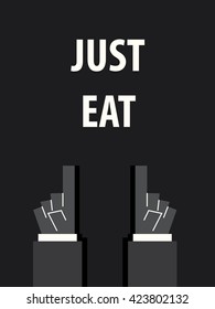 JUST EAT typography vector illustration