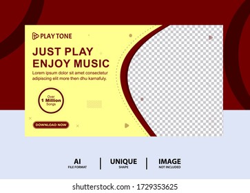 Just Enjoy Music web Banner Design