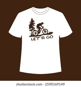 Just Enjoy The Ride Cycling quotes t shirt design for adventure lovers.