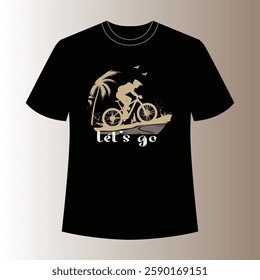 Just Enjoy The Ride Cycling quotes t shirt design for adventure lovers.