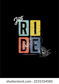 "Apenas aproveite o passeio" tipografia t-shirt design vetor ilustração.