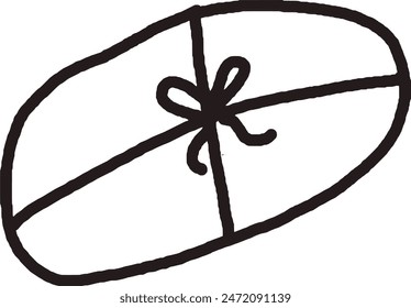 Just flat soap, gift wrapped, icon. Soap for washing hands and body. Soap for baths