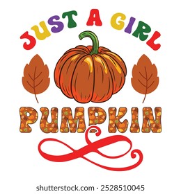 just a girl pumpkin T shirt Design Lover
