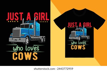 just a girl who love cows svg