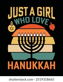 APENAS UMA GAROTA QUE AMA HANUKKAH TSHIRT DESIGN