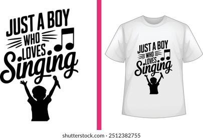 
just a girl who love singing t-shirt design.