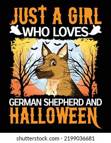 Just A Girl Who Loves Bulldog And Halloween, Happy Halloween Shirt Print Template, Witch Bat Cat Scary House Dark Green Riper Boo Squad Grave Pumpkin Skeleton Spooky Trick Or Treat