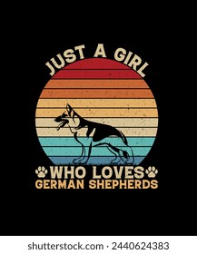 just a girl who loves german shepherds svg