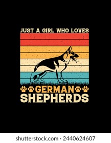 Just a girl who loves german shepherds svg