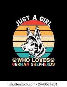 just a girl who loves german shepherds  svg