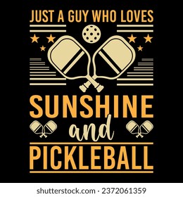 Solo una chica a la que le encanta el sol y el bolas, diseños nuevos de camisetas de pickleball, Funny Pickleball Player, Sports Pickle, Pickleball Retro Vintage, Pickleball T-shirt Design, Pickleball y vector de murciélagos