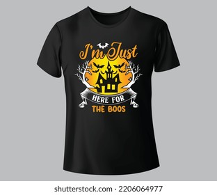 Im Just Here Boos Svg Tshirt Stock Vector (Royalty Free) 2206064977