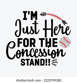 I'm just here for the Concession Stand Svg craft cricut cut files svg