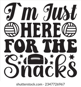 Estoy aquí para el archivo vectorial de diseño de camisetas Snacks