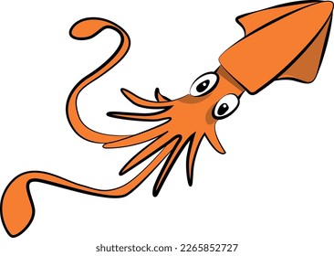 Just an illustrated orange octupussquid