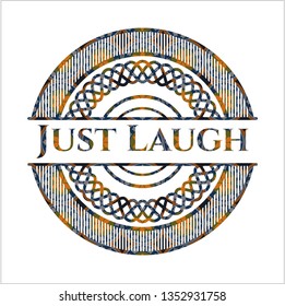 Just Laugh arabesque badge. arabic decoration.