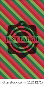 Just Laugh christmas badge background.