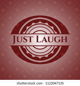 Just Laugh red emblem. Retro