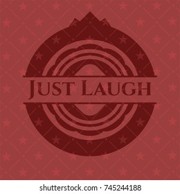 Just Laugh retro style red emblem