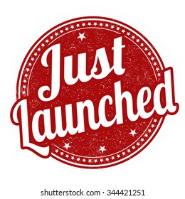 Just launched grunge rubber stamp on white background, vector illustration