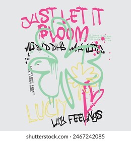 just let it bloom vector design