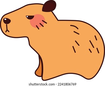 Just a little cute capybara vector