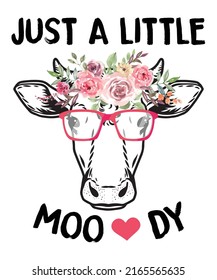 Just A Little Moo dy Funny Cow T shirt svg