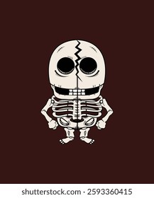 Just a little skeleton with a big head